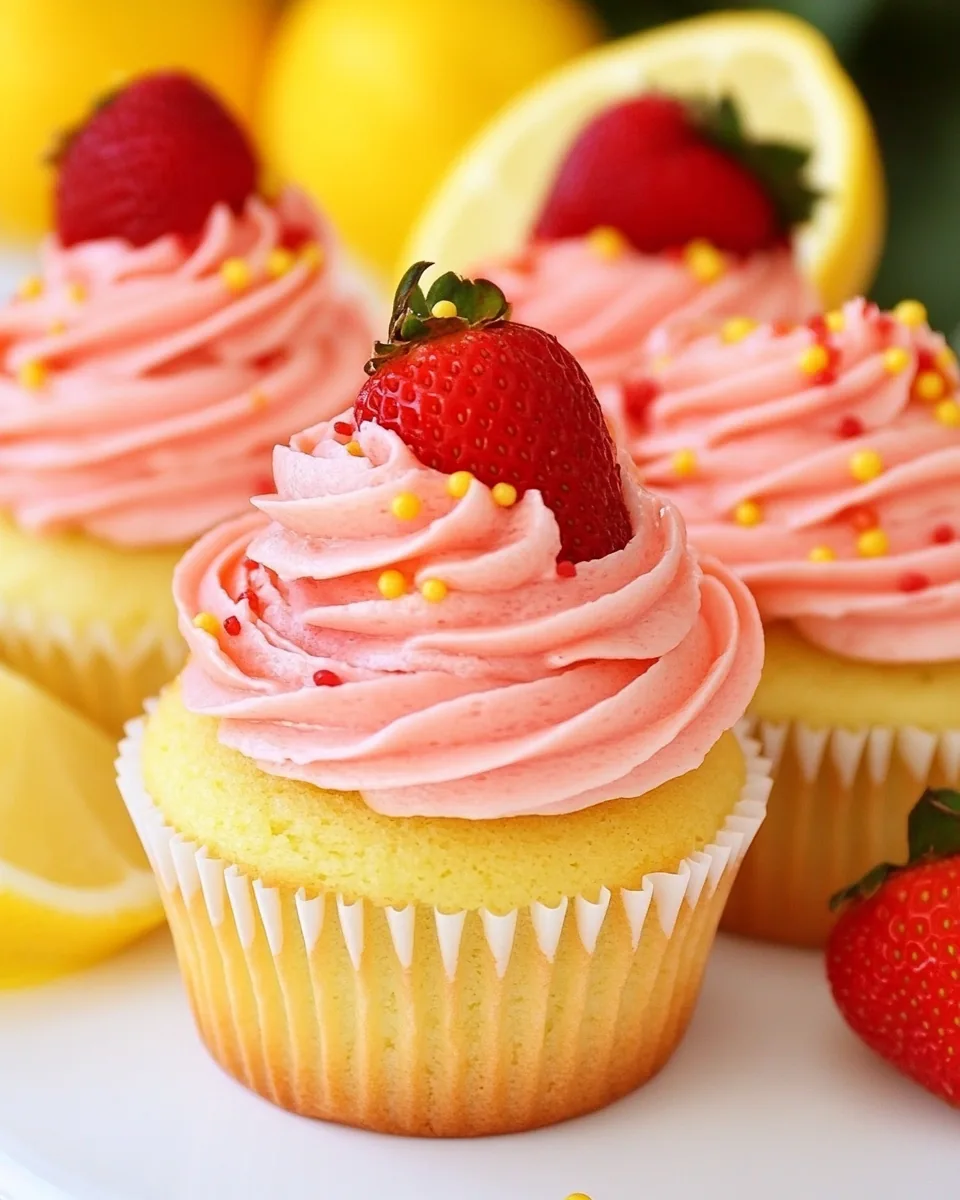 Strawberry Lemonade Cupcakes