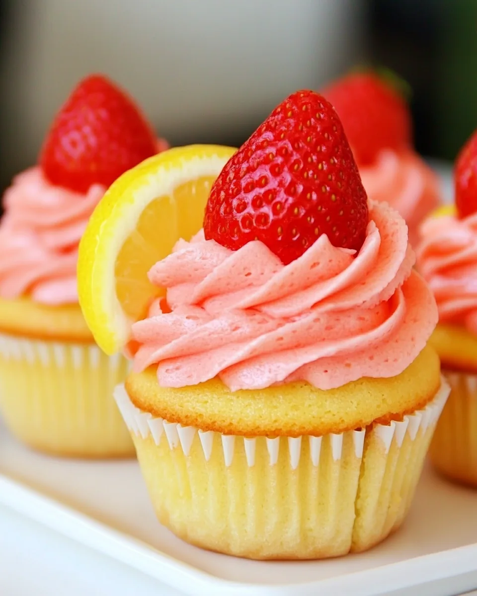 Strawberry Lemonade Cupcakes