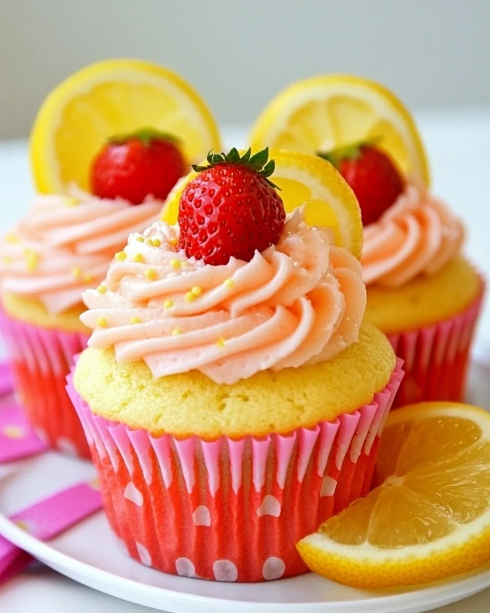 Strawberry Lemonade Cupcakes