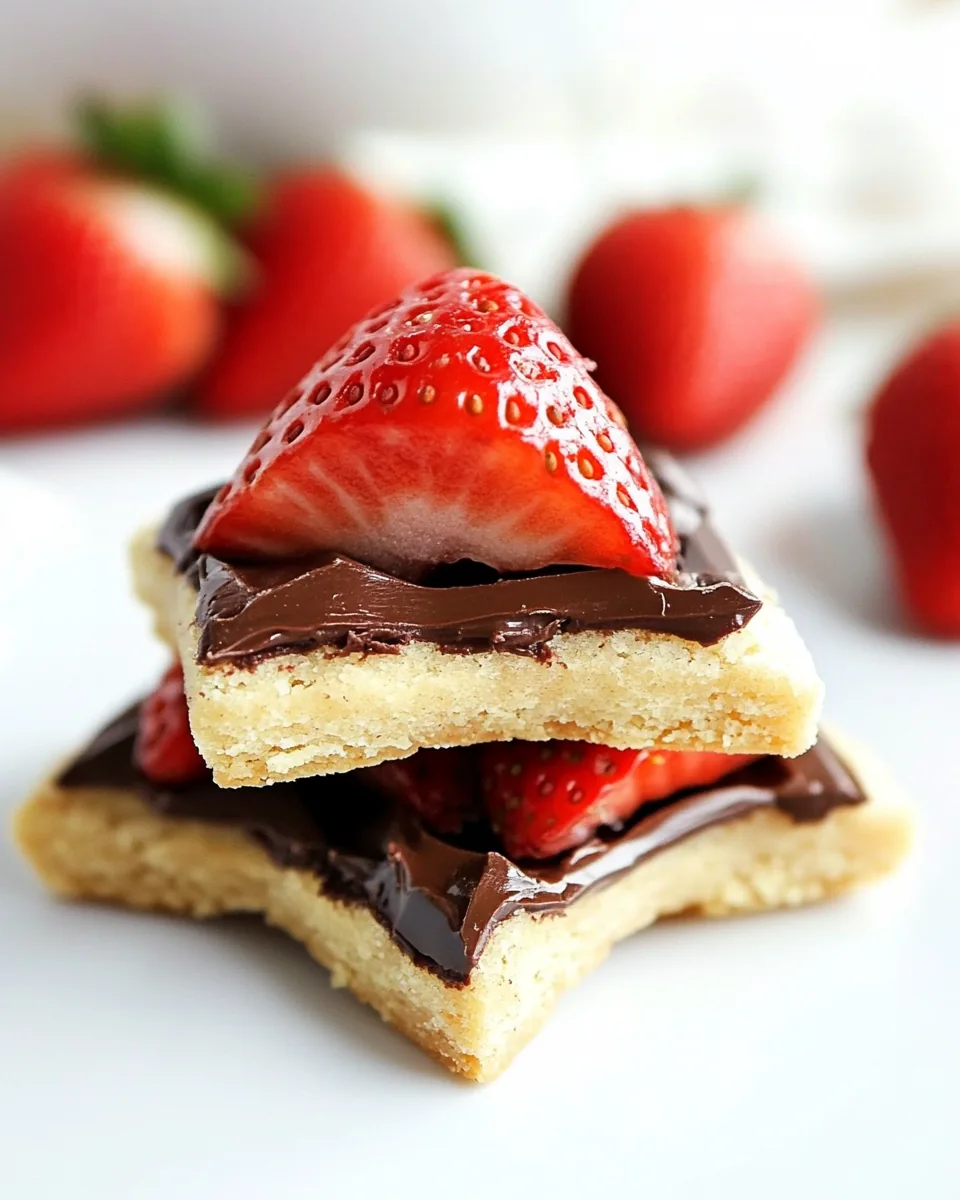 Strawberry Nutella Shortbread Bites