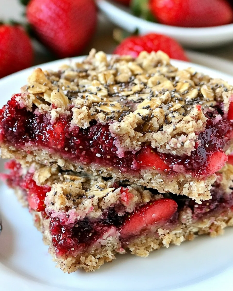 Strawberry Oat Bars