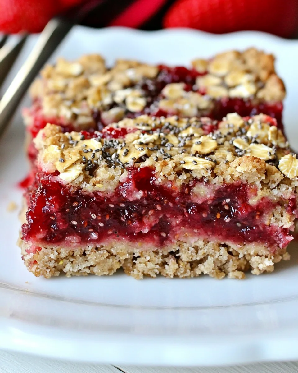 Strawberry Oat Bars