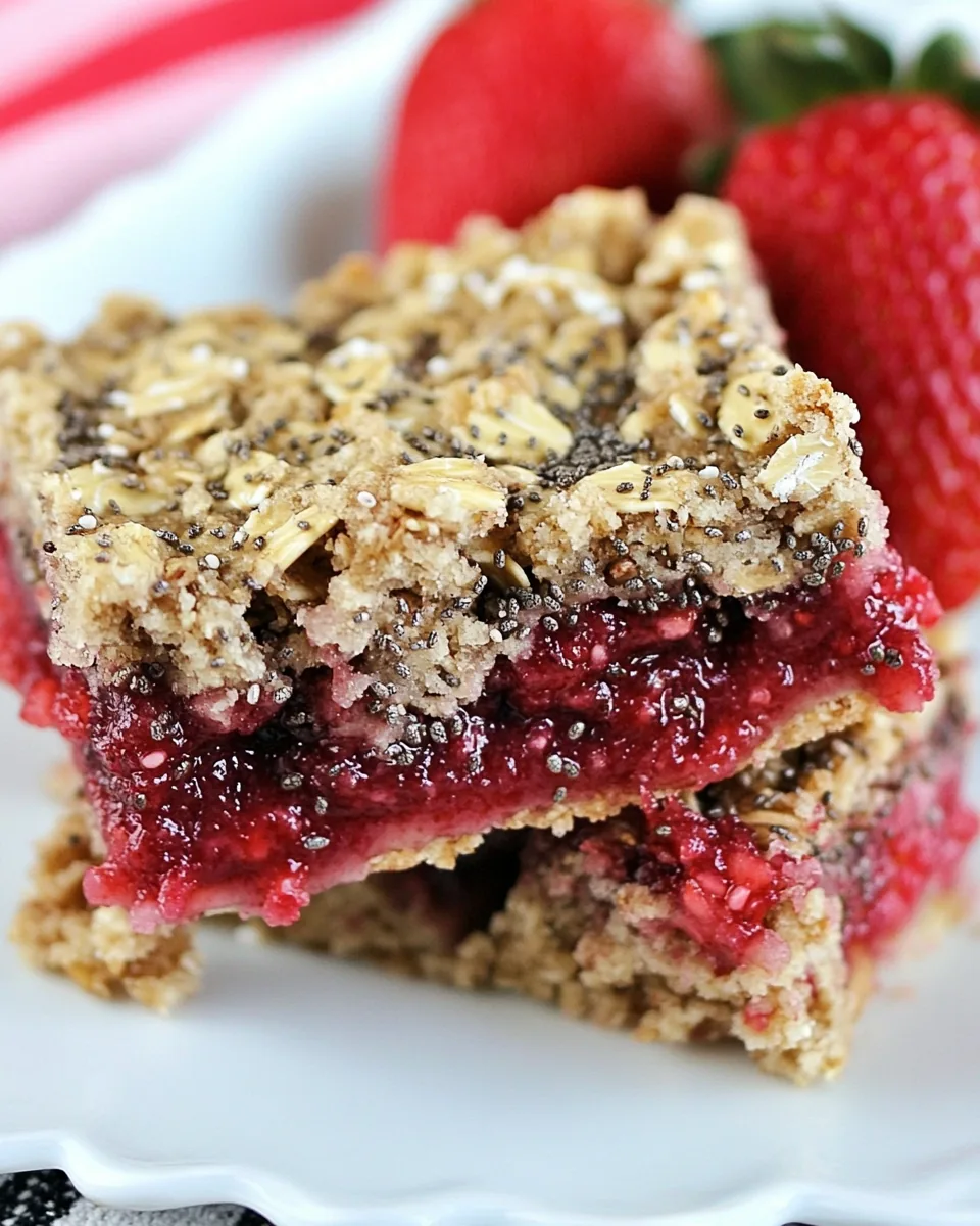 Strawberry Oat Bars