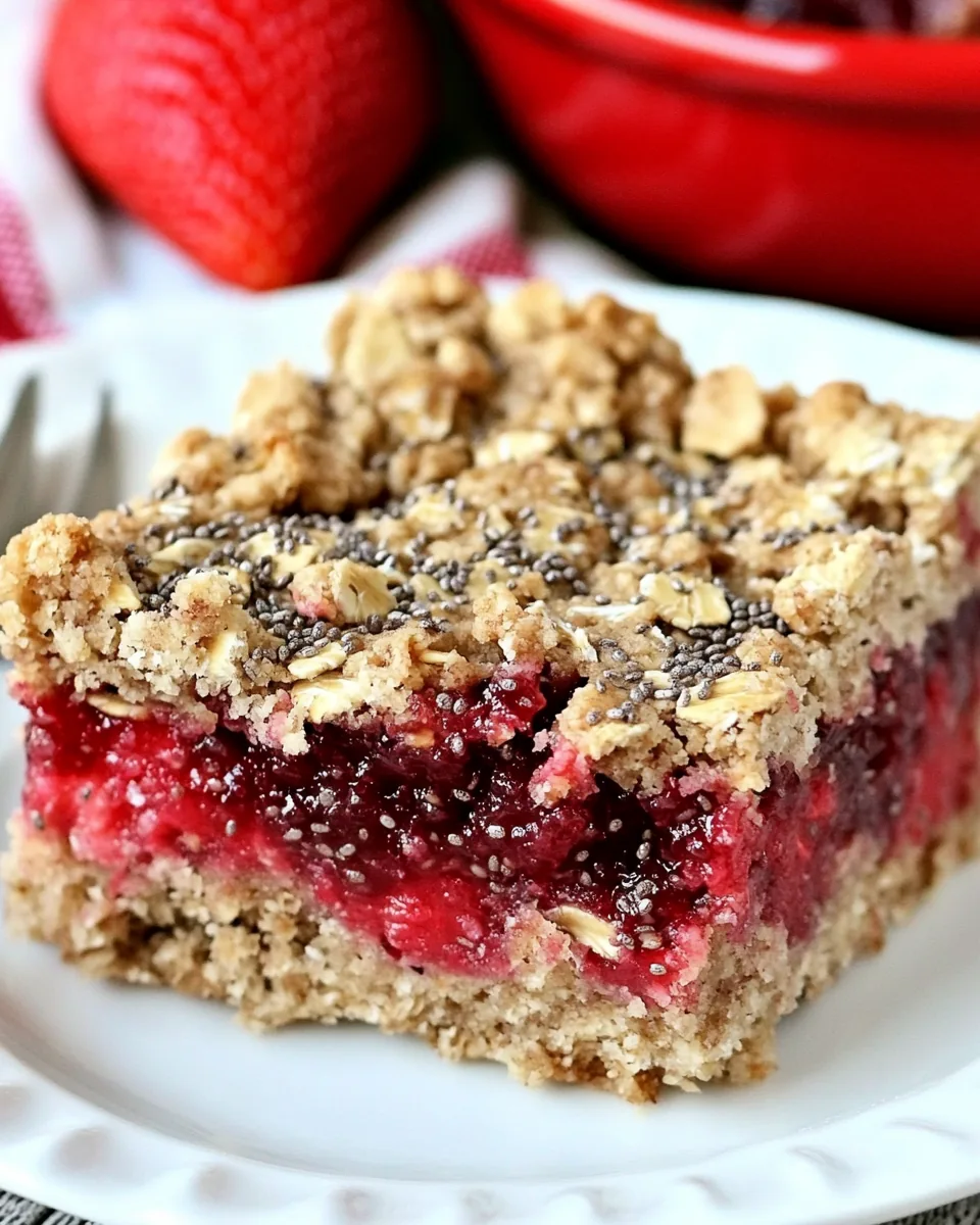 Strawberry Oat Bars