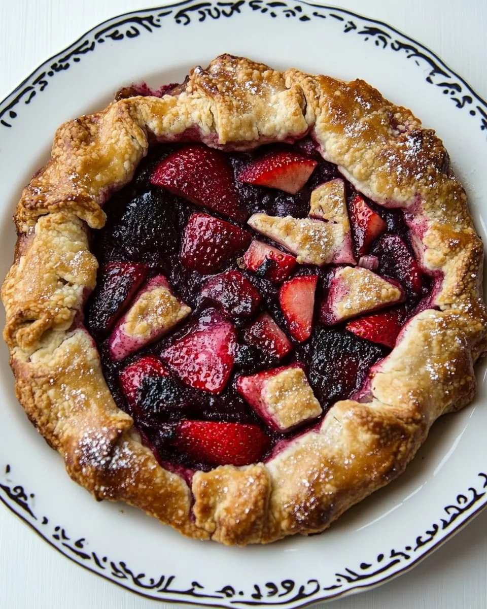 Strawberry Rhubarb Galette