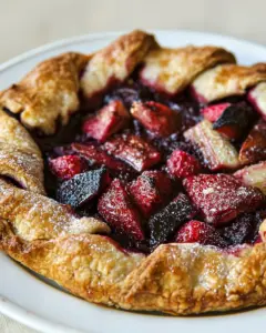Strawberry Rhubarb Galette