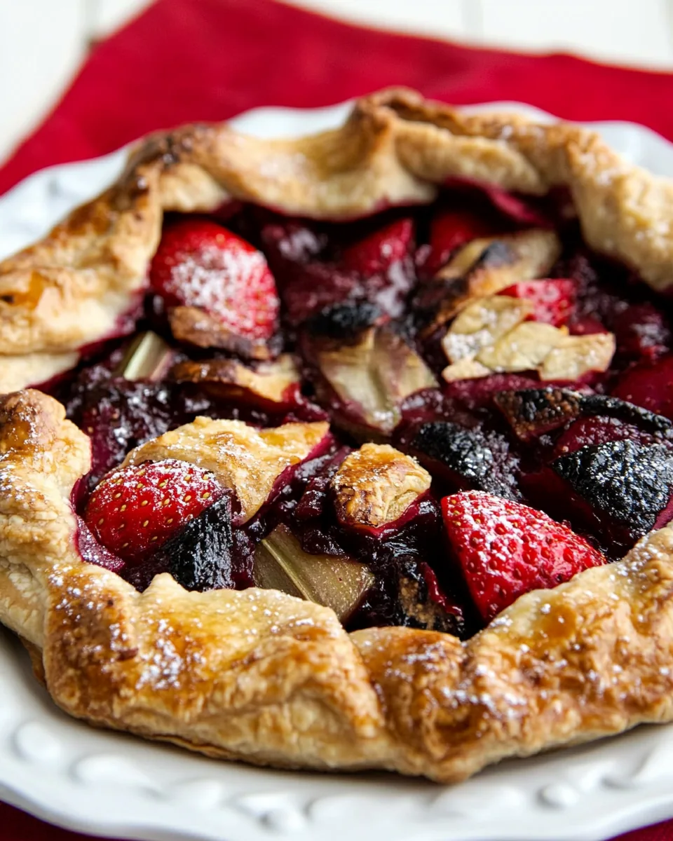 Strawberry Rhubarb Galette