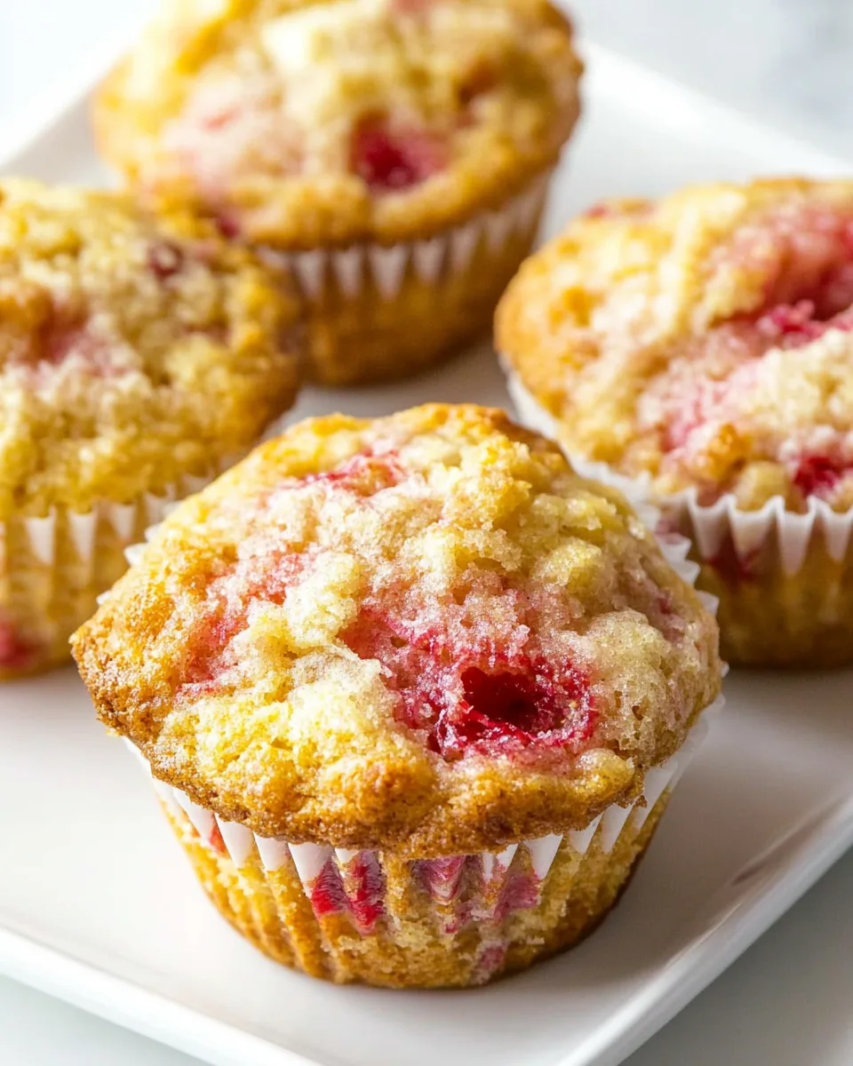Strawberry Rhubarb Muffins