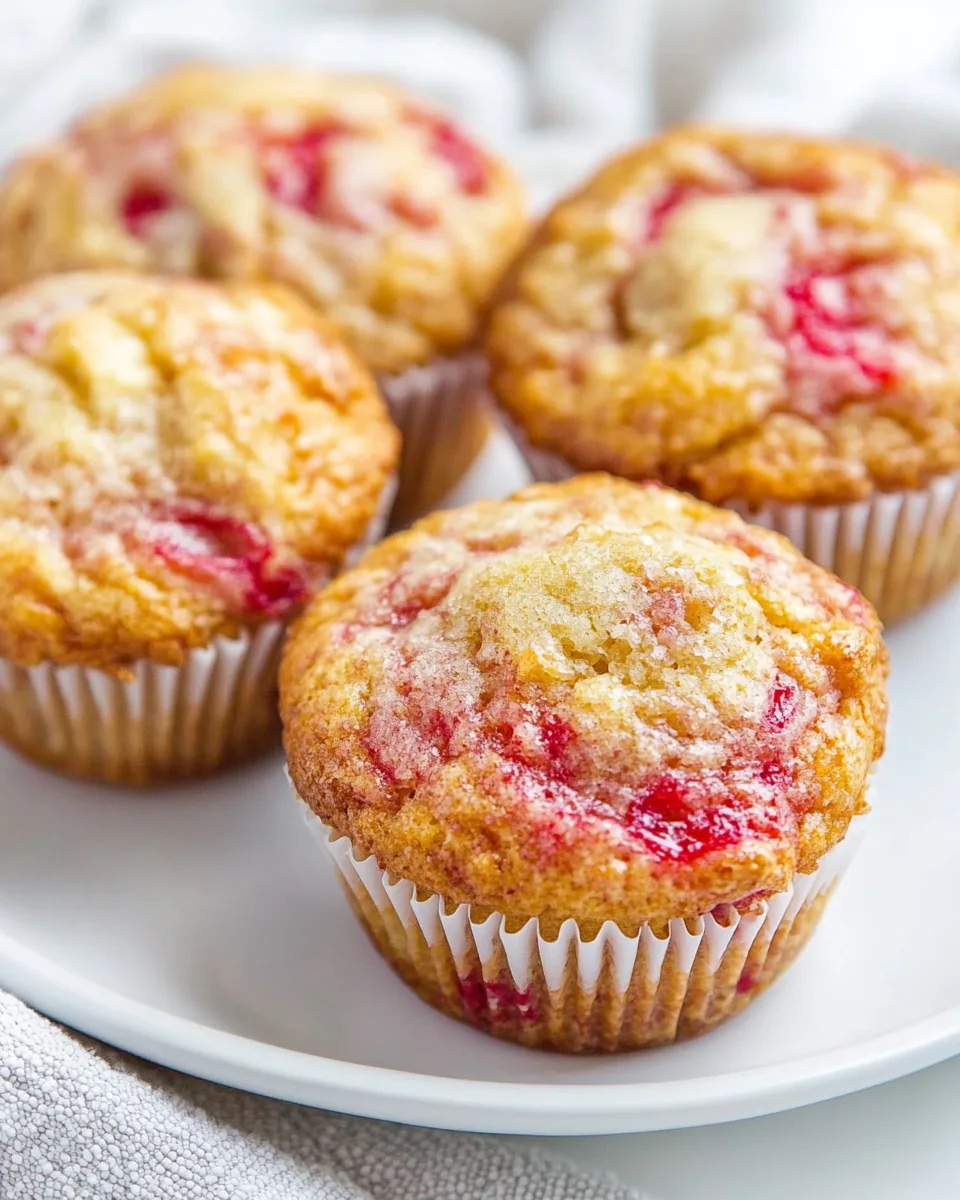 Strawberry Rhubarb Muffins