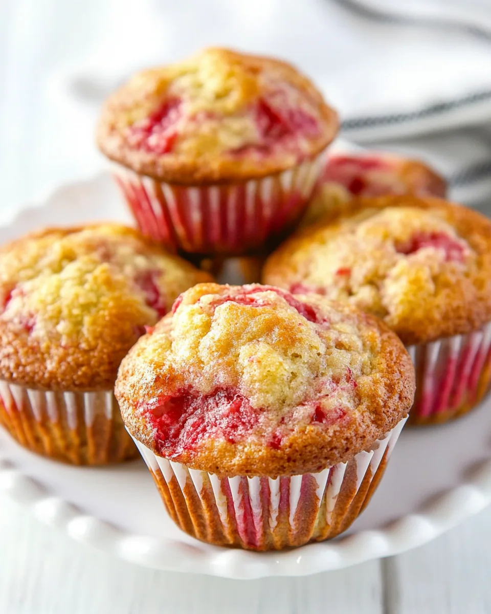 Strawberry Rhubarb Muffins