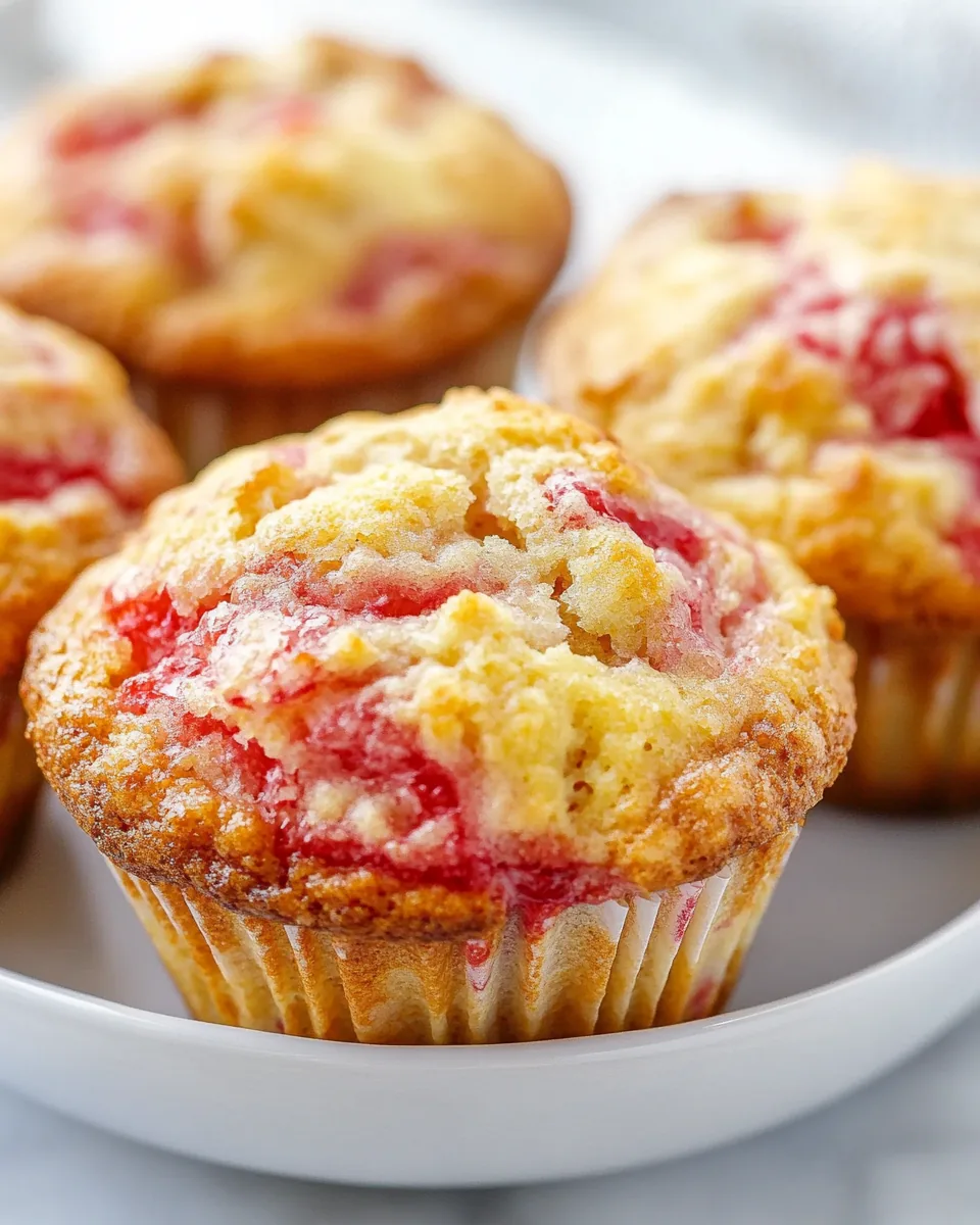 Strawberry Rhubarb Muffins