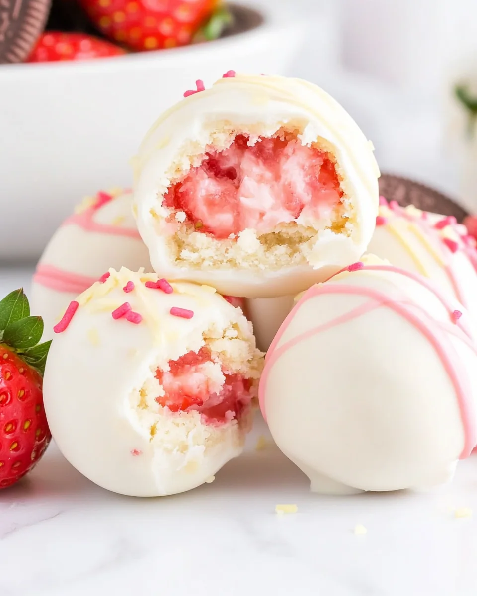 Strawberry Shortcake Truffles