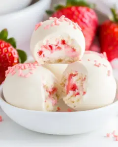 Strawberry Shortcake Truffles