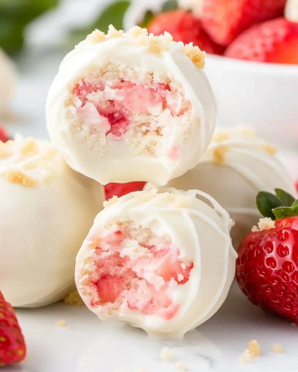 Strawberry Shortcake Truffles
