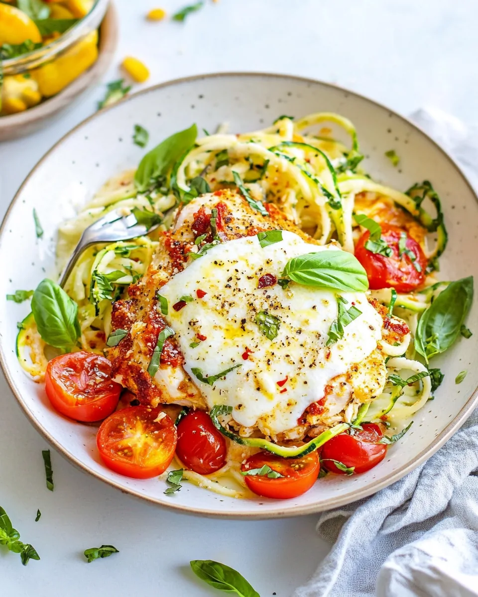 Summer Chicken Parmesan with Zoodles