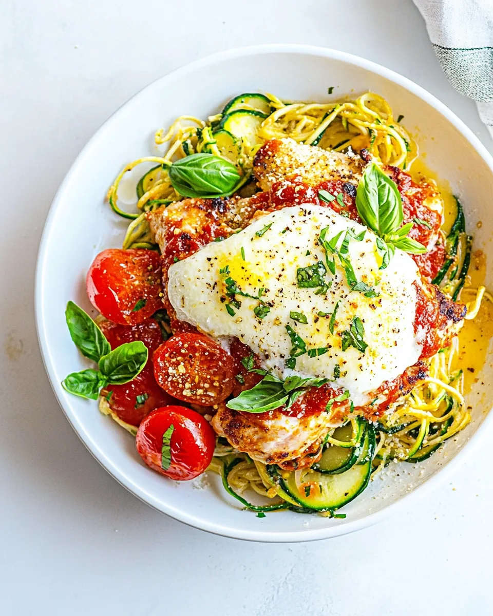 Summer Chicken Parmesan with Zoodles