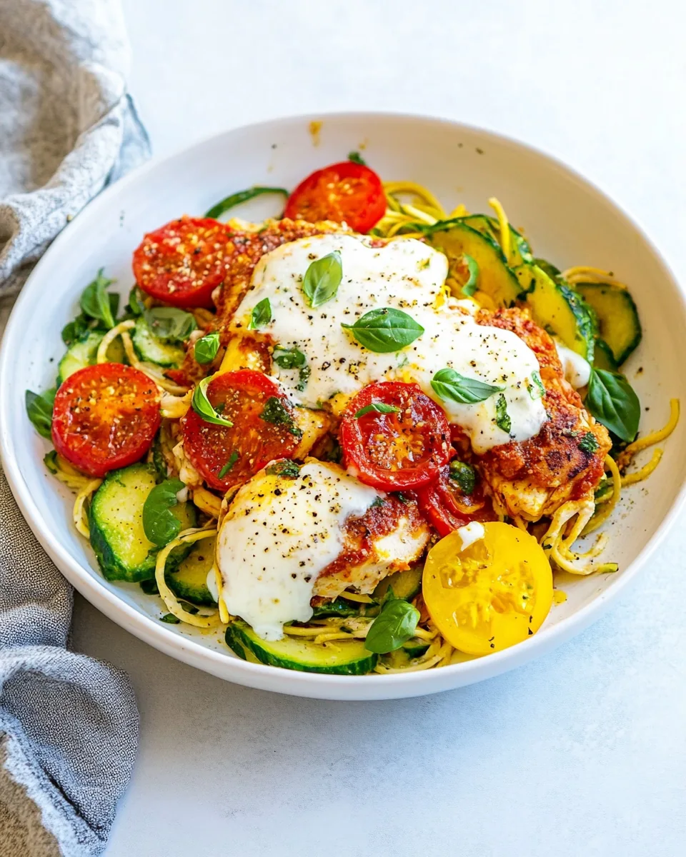 Summer Chicken Parmesan with Zoodles