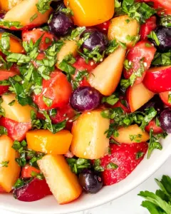 Summer Fruit Salad with Herb Dressing