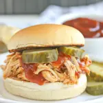 Sweet BBQ Shredded Chicken Sandwiches