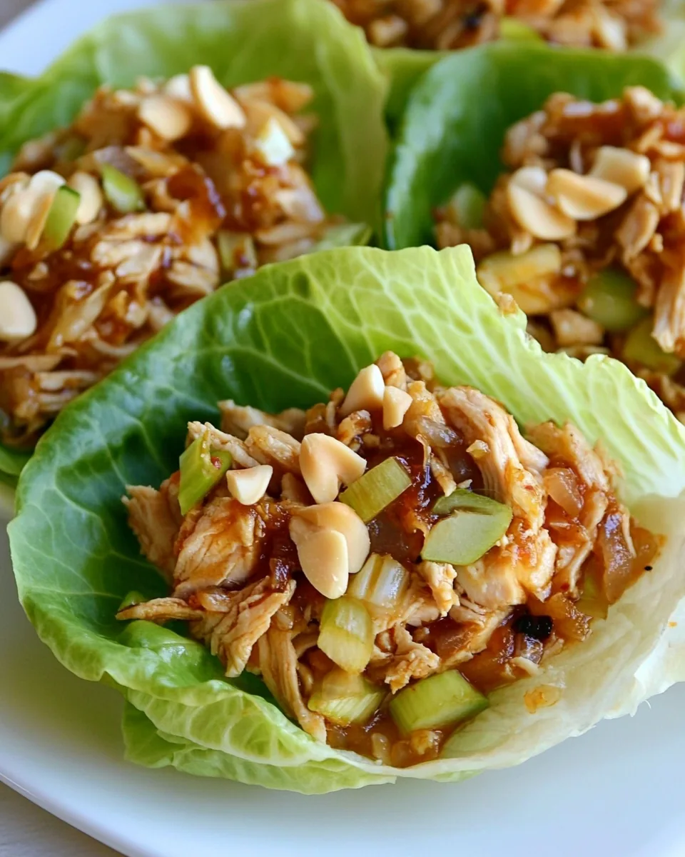 Sweet and Spicy Chicken Lettuce Wraps
