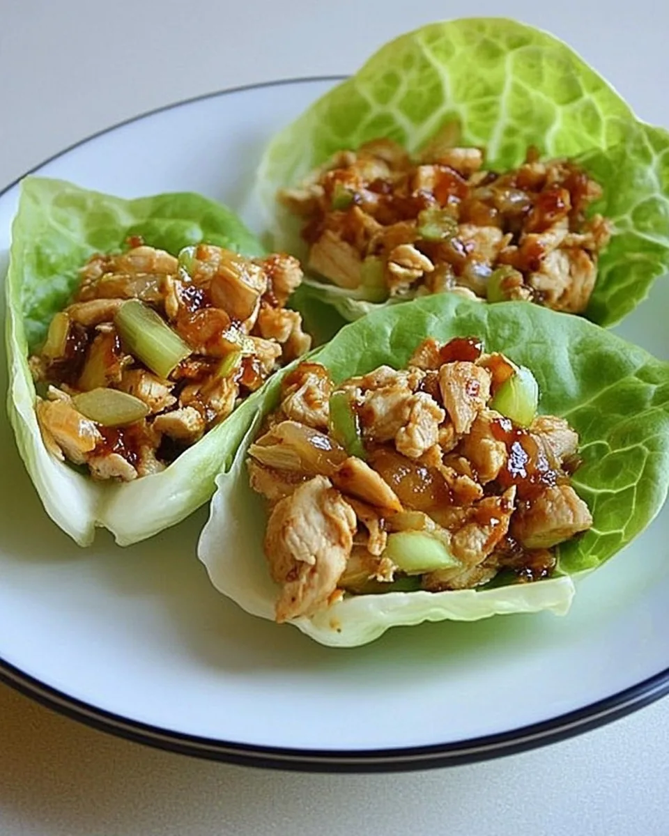 Sweet and Spicy Chicken Lettuce Wraps