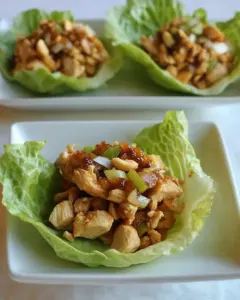 Sweet and Spicy Chicken Lettuce Wraps