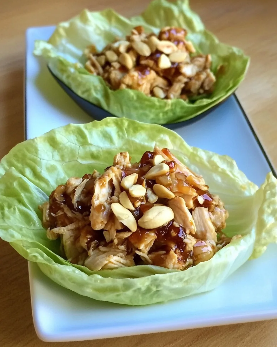 Sweet and Spicy Chicken Lettuce Wraps