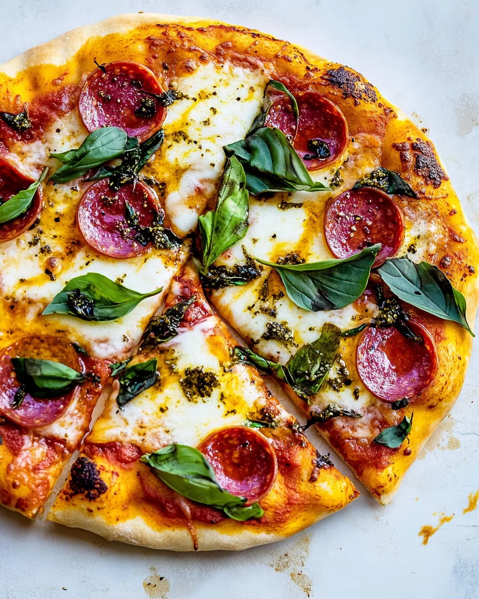 Sweet and Spicy Tomato Basil Pepperoni Pizza