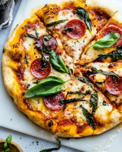 Sweet and Spicy Tomato Basil Pepperoni Pizza