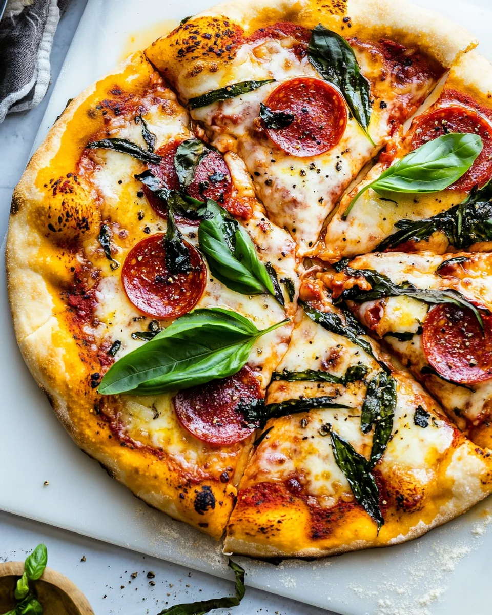 Sweet and Spicy Tomato Basil Pepperoni Pizza