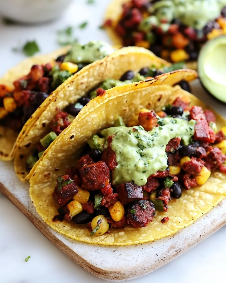 Sweet Potato Chorizo Tacos