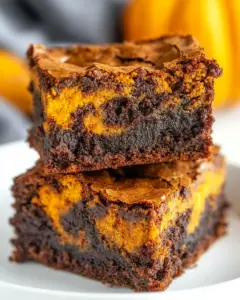 Swirled Pumpkin Brownies