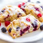 Glazed Mixed Berry Scones