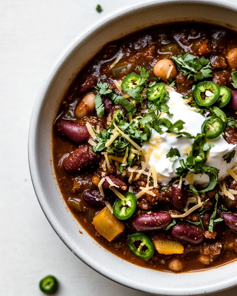 Three Bean Vegan Chili