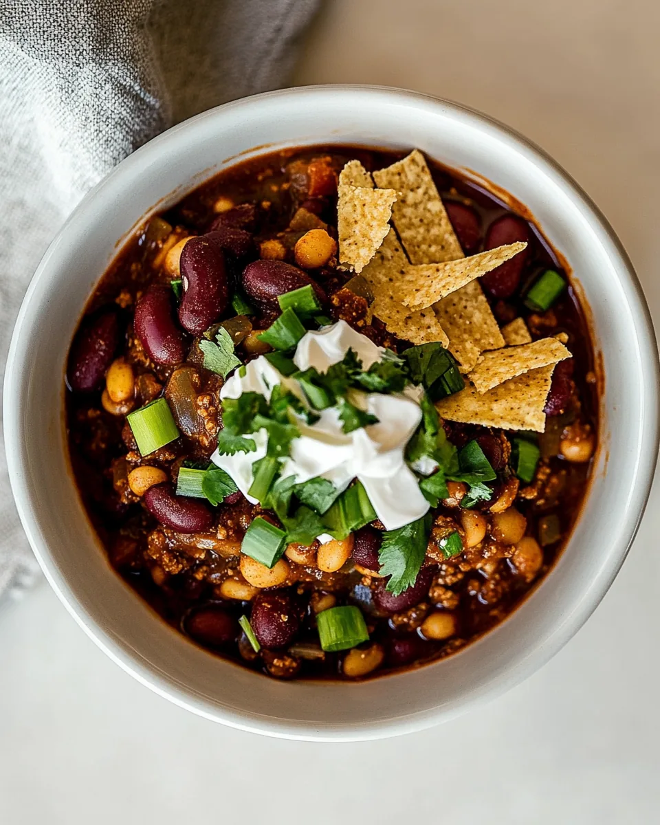 Three Bean Vegan Chili