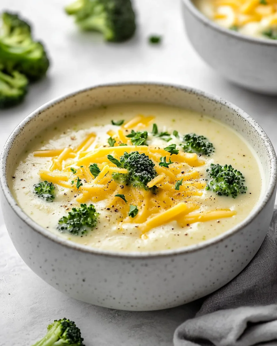 Three Cheese Broccoli Soup