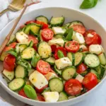 Tomato Cucumber Mozzarella Salad