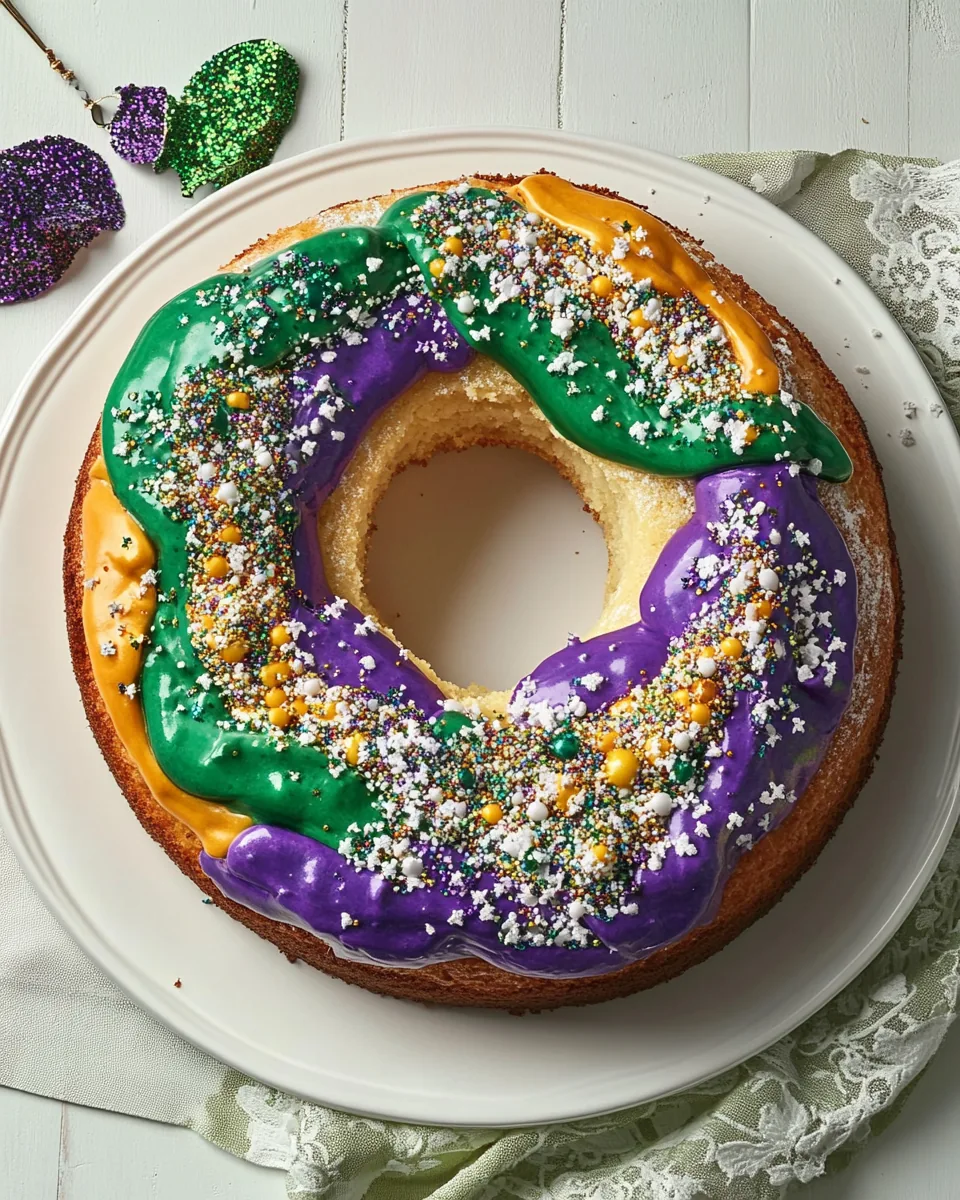 Traditional Mardi Gras King Cake
