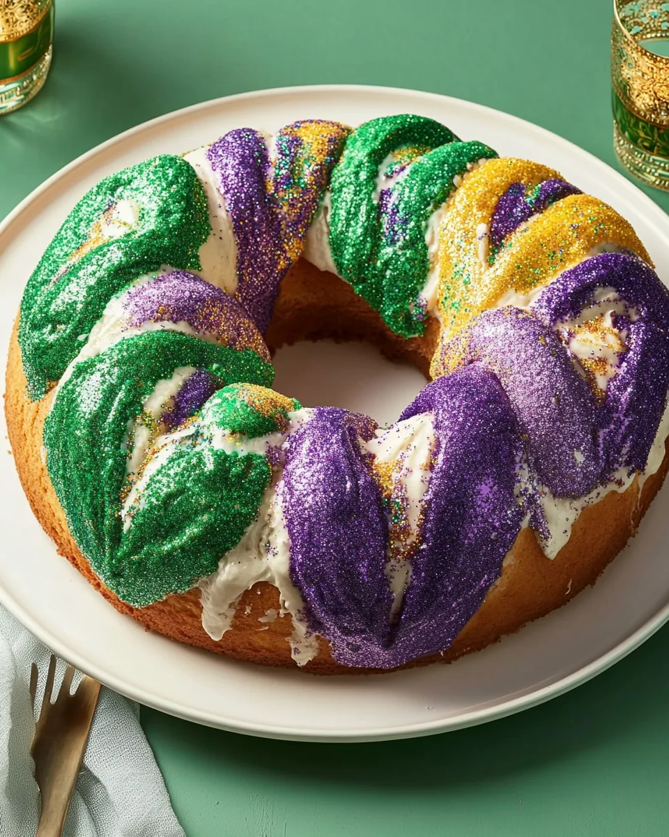 Traditional Mardi Gras King Cake