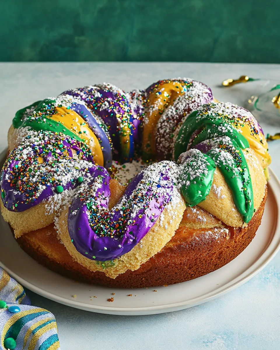 Traditional Mardi Gras King Cake