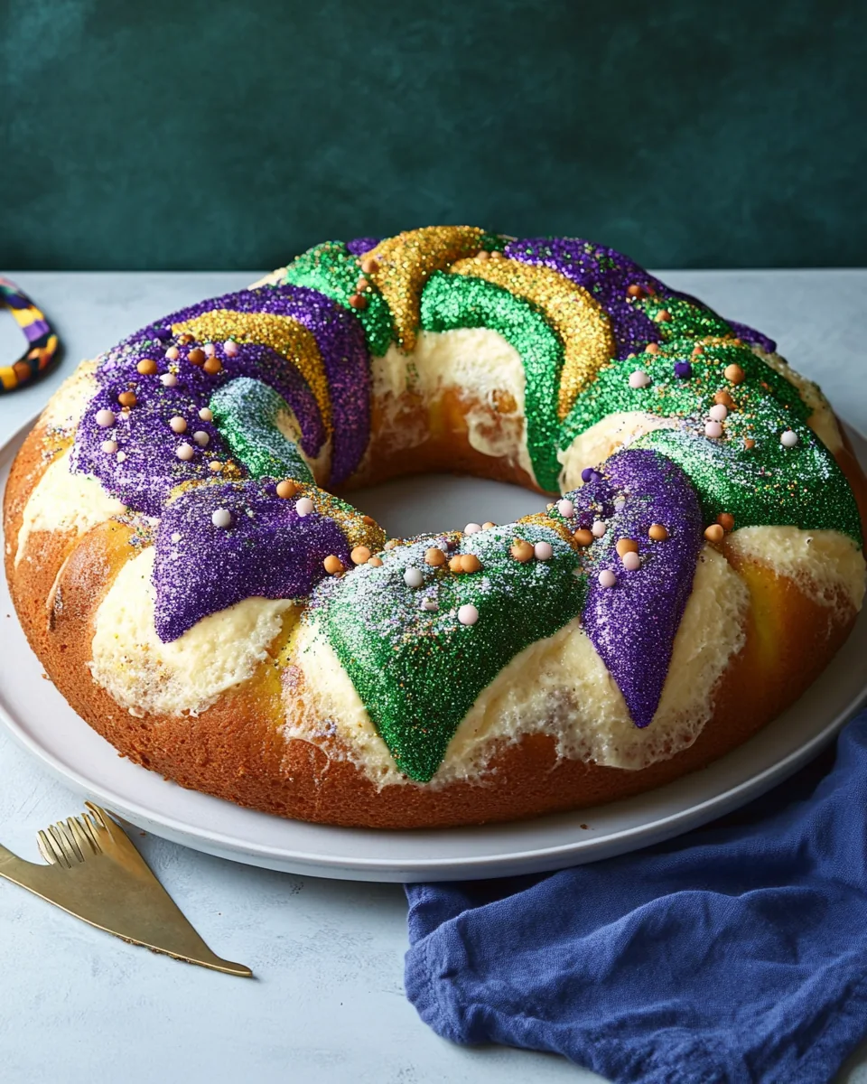 Traditional Mardi Gras King Cake