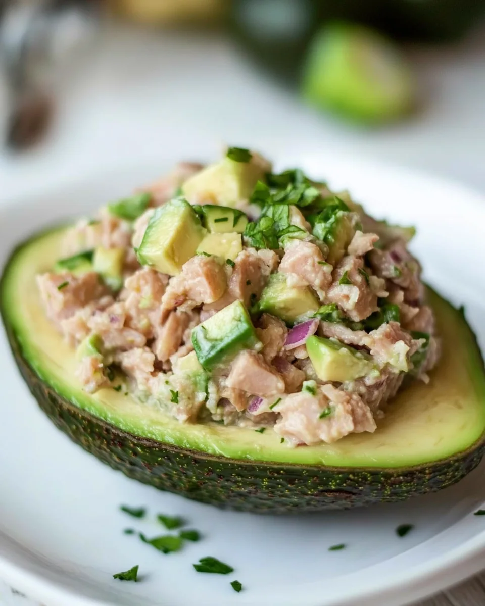 Tuna Salad Stuffed Avocado