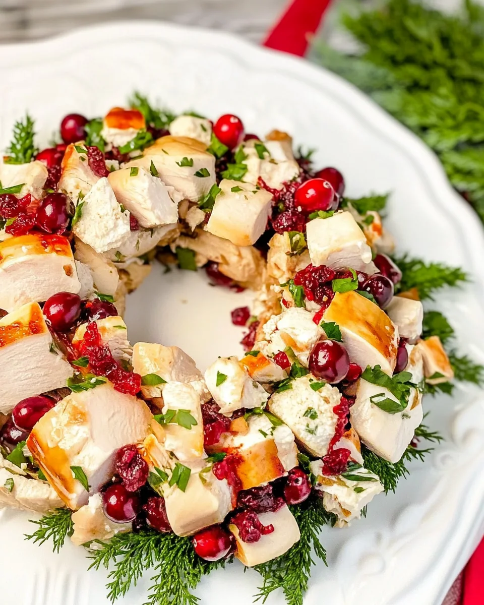 Turkey and Cranberry Wreath