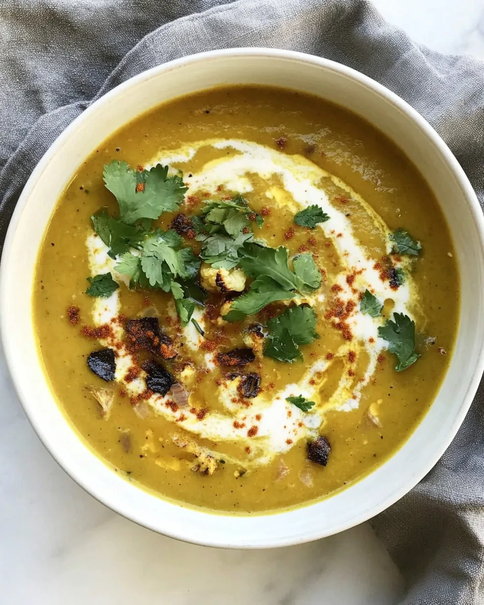 Turmeric Roasted Cauliflower Soup