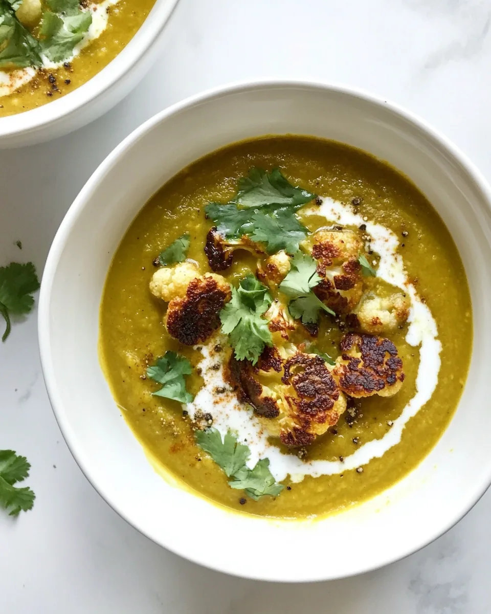 Turmeric Roasted Cauliflower Soup
