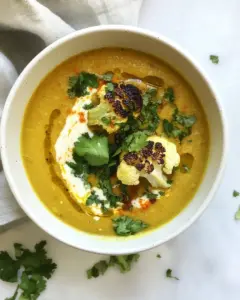 Turmeric Roasted Cauliflower Soup