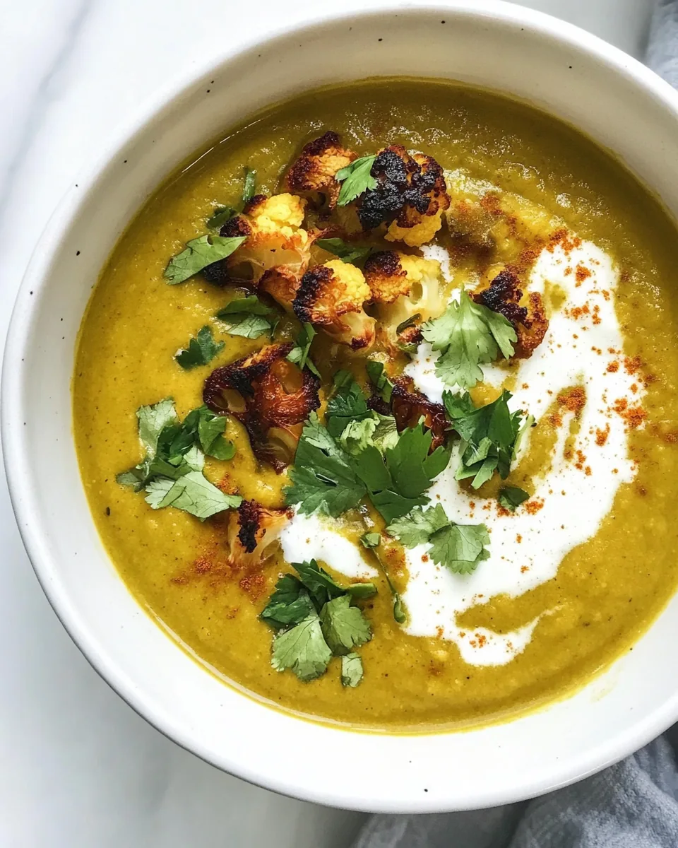 Turmeric Roasted Cauliflower Soup