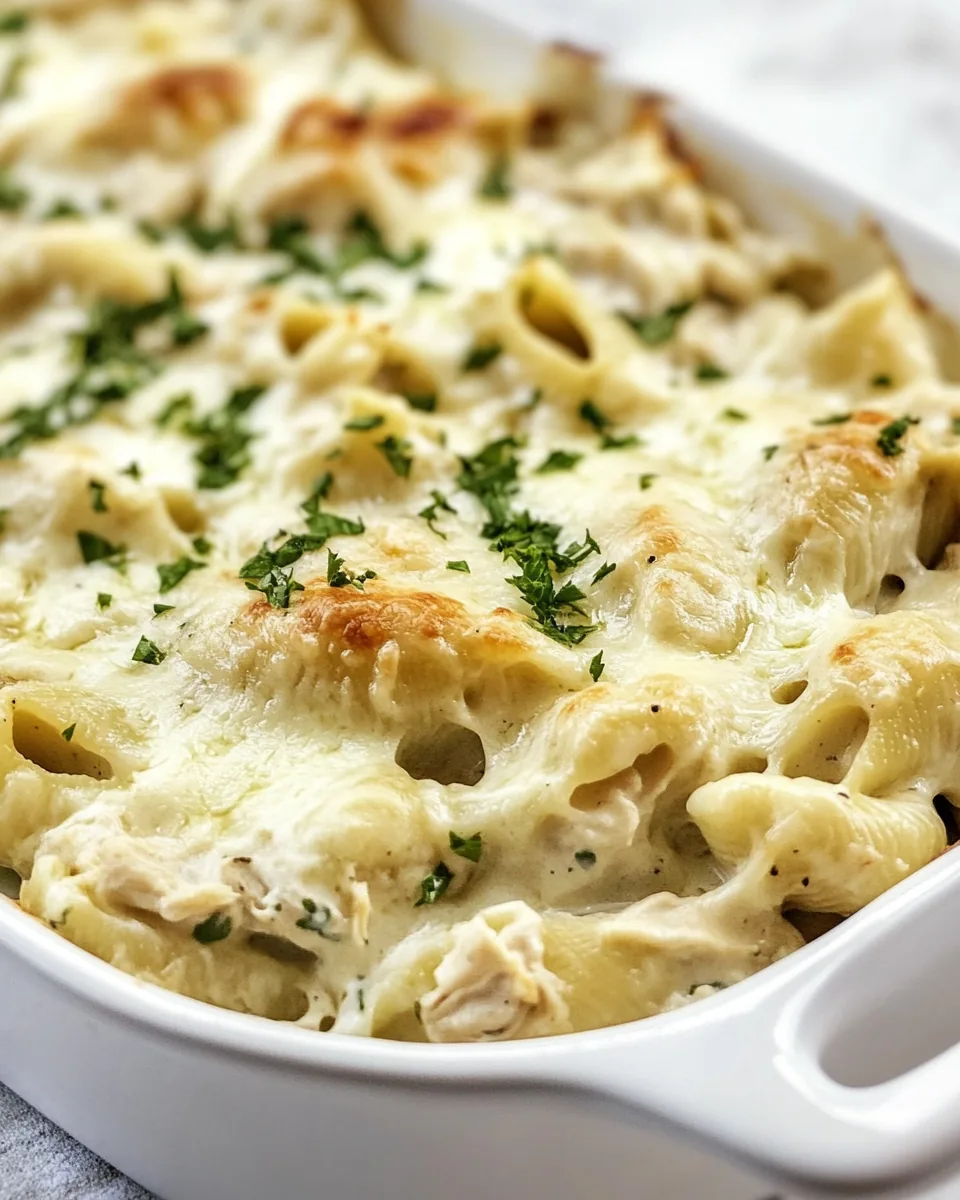 Unstuffed Chicken Alfredo Shells