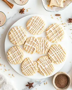 White Chocolate Chai Shortbread Cookies