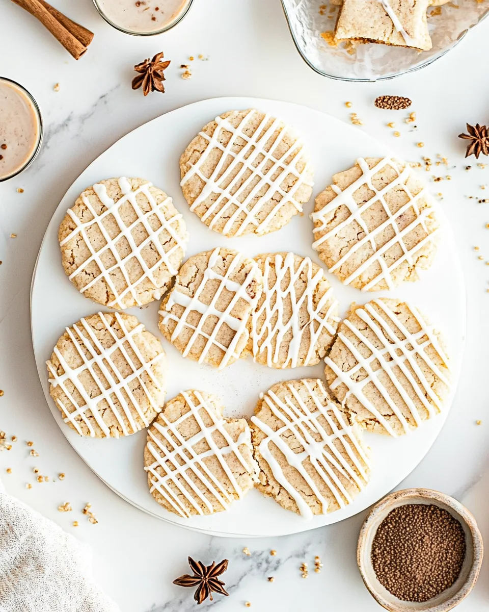 White Chocolate Chai Shortbread Cookies